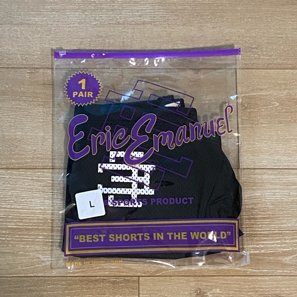Eric Emanuel Mens Black Shorts Size Large